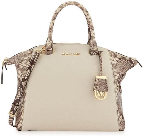 michael kors riley pearl grey|Michael Kors Riley Large Satchel .